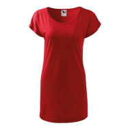 Tee-shirt/robe femme Love 123 - rouge