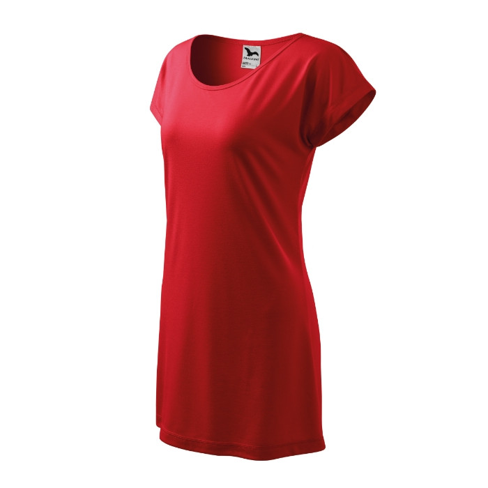 Tee-shirt/robe femme Love 123 - rouge