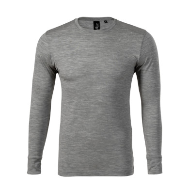 Tee-shirt homme Merino Rise LS 159 - gris chiné foncé