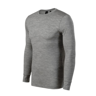 Tee-shirt homme Merino Rise LS 159 - gris chiné foncé