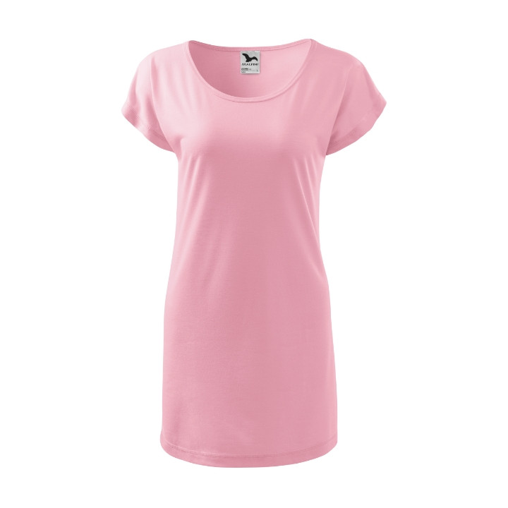 Tee-shirt/robe femme Love 123 - rose