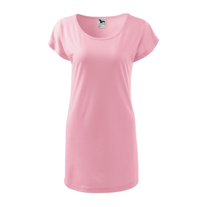 Tee-shirt/robe femme Love 123 - rose