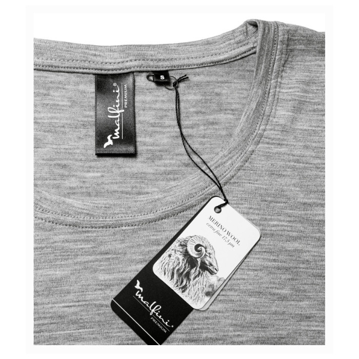 Tee-shirt femme Merino Rise LS 160 - gris chiné foncé