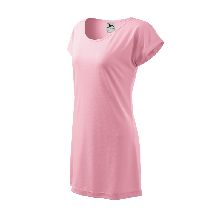 Tee-shirt/robe femme Love 123 - rose