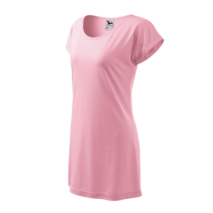 Tee-shirt/robe femme Love 123 - rose