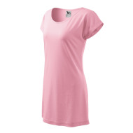 Tee-shirt/robe femme Love 123 - rose