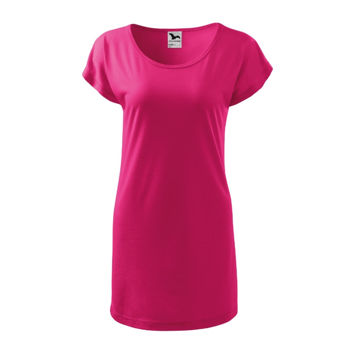 Tee-shirt/robe femme Love 123 - magenta