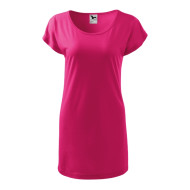 Tee-shirt/robe femme Love 123 - magenta