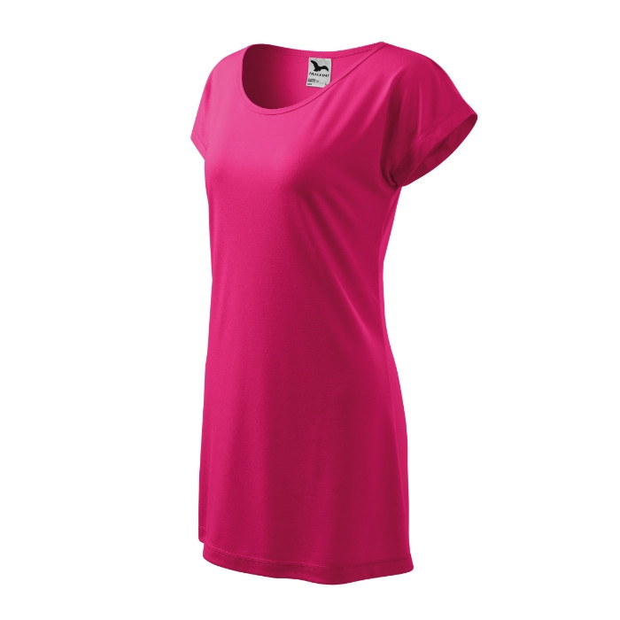 Tee-shirt/robe femme Love 123 - magenta