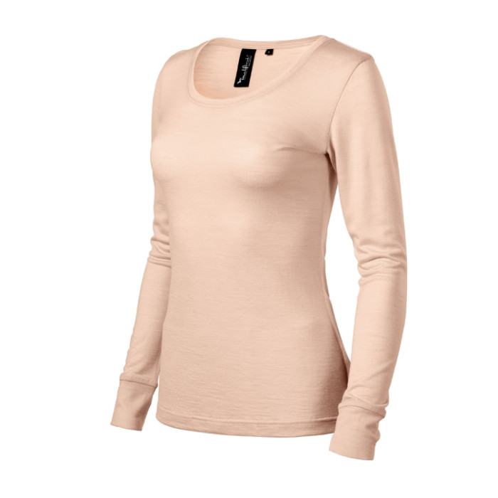 Tee-shirt femme Merino Rise LS 160 - cameo