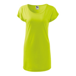Tee-shirt/robe femme Love 123 - lime