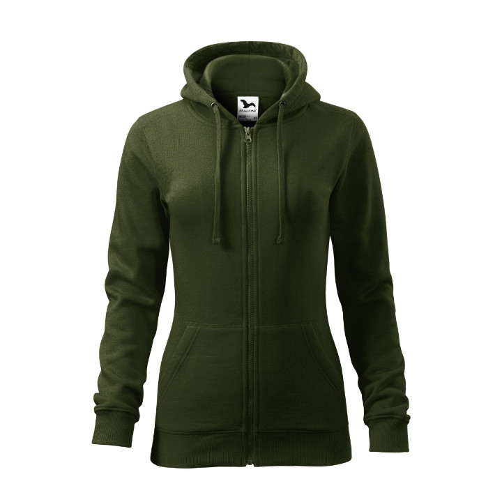 Sweatshirt femme Trendy Zipper 411 - military