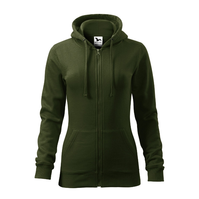 Sweatshirt femme Trendy Zipper 411 - military