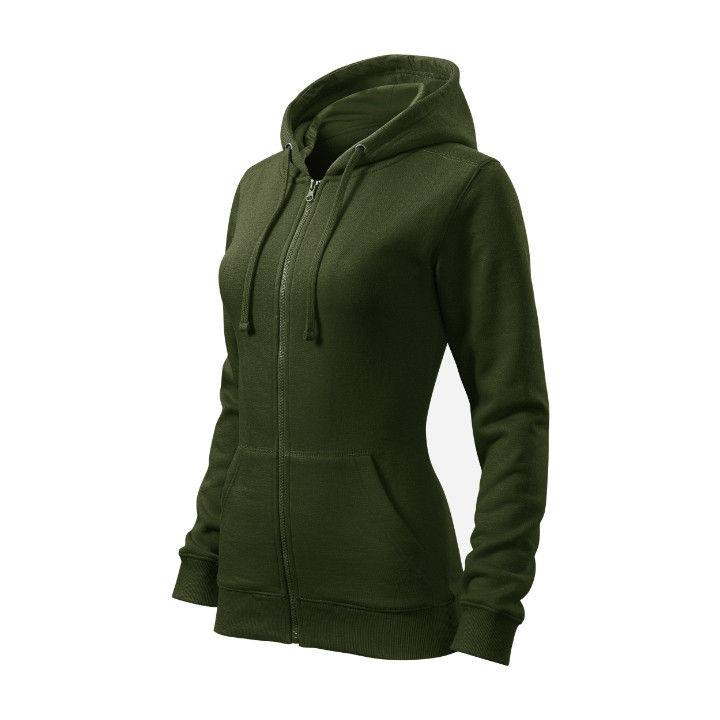 Sweatshirt femme Trendy Zipper 411 - military