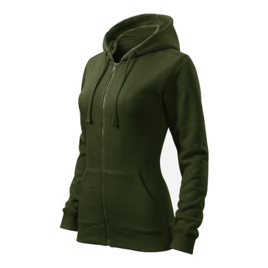 Sweatshirt femme Trendy Zipper 411 - military