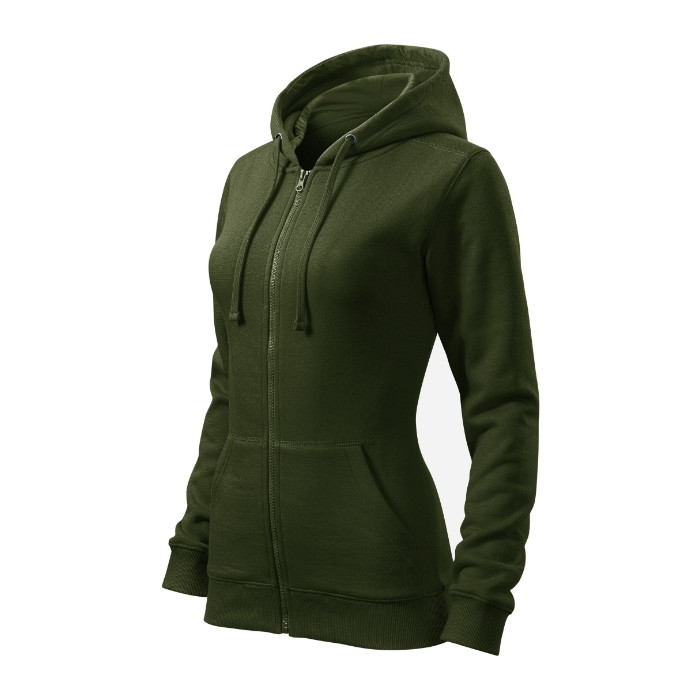 Sweatshirt femme Trendy Zipper 411 - military