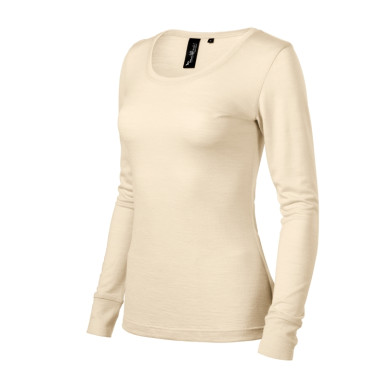 Tee-shirt femme Merino Rise LS 160 - amande