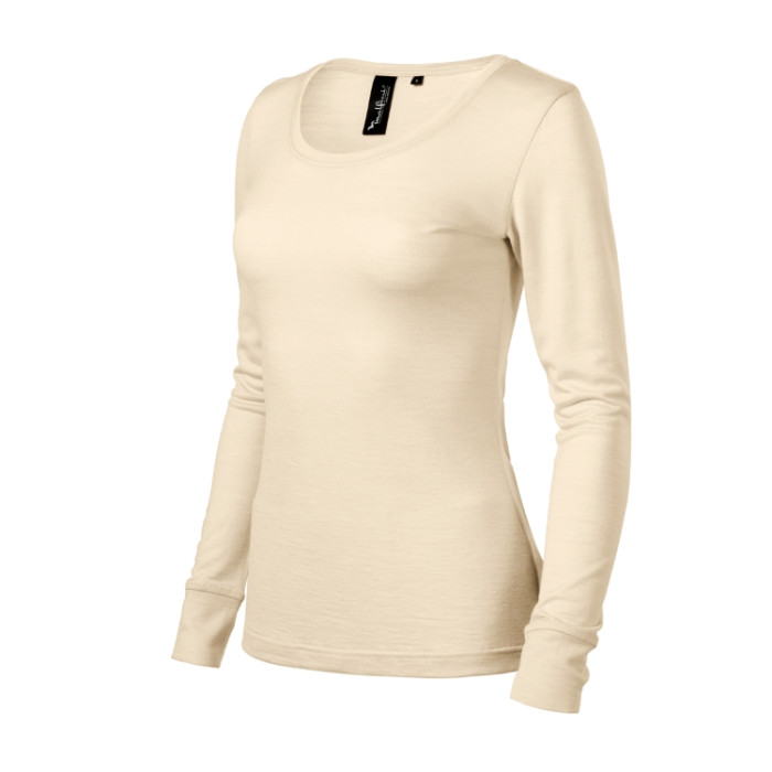 Tee-shirt femme Merino Rise LS 160 - amande