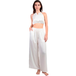 Ensemble estival satin top et pantalon Satinee Beach