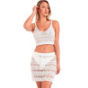 Ensemble de plage crochet top et jupe courte Total Look