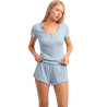 Pyjama short t-shirt à boutons Santorini