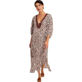 Robe tunique longue de plage manches mi-longues UTOPIA