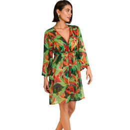 Robe tunique de plage manches longues OASIS