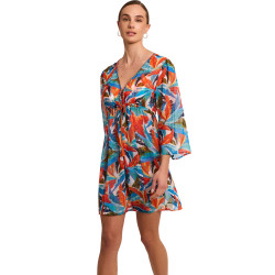 Robe tunique de plage manches longues OASIS