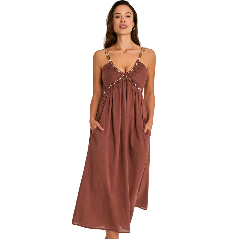 Robe longue estivale fines bretelles MAGMA