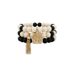 Ensemble de trois bracelets perles bicolores Complementos