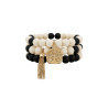 Ensemble de trois bracelets perles bicolores Complementos