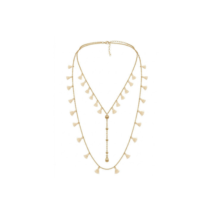 Collier long mini pompons Complementos