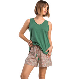 Pyjama short débardeur Green Garden