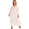 Robe estivale longue manches trois-quart Boho Chic