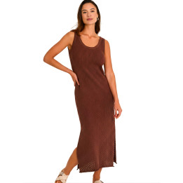 Robe de plage longue fendue sans manches COMPLEMENTOS