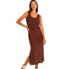 Robe de plage longue fendue sans manches COMPLEMENTOS