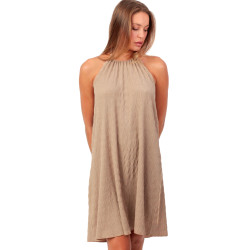 Robe de plage dos nu encolure resserrée Sand