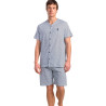 Pyjama short chemise manches courtes Society