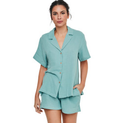 Pyjama short chemise manches courtes HOMEWEAR P119