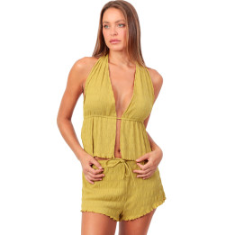 Ensemble short et top dos nu Halter Style