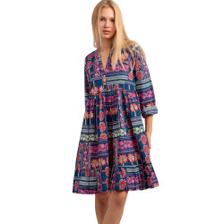 Robe estivale manches longues Funny Palms