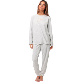 Pyjama velours pantalon top manches longues Enjoy Every Moment