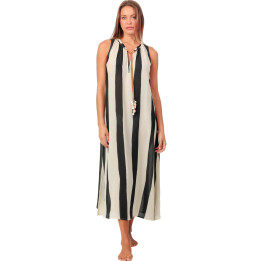 Robe longue estivale Waves White And Black