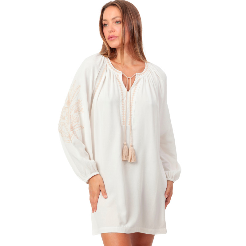 Caftan de plage manches longues Embroidery And Cords
