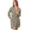 Robe estivale boutonnée manches longues Safari
