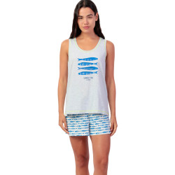 Pyjama short débardeur Fishing