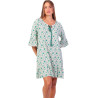 Chemise de nuit manches mi-longues Palm Mosaic