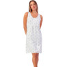 Chemise de nuit sans manches White And Grey