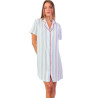Chemise de nuit manches courtes Light Stripes