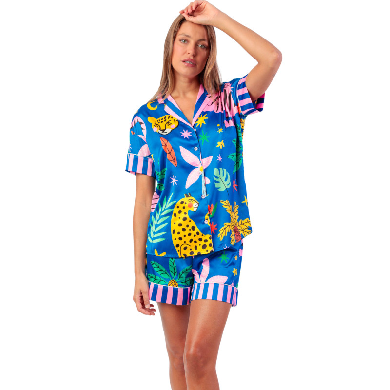 Pyjama short chemise Luxe Sauvage